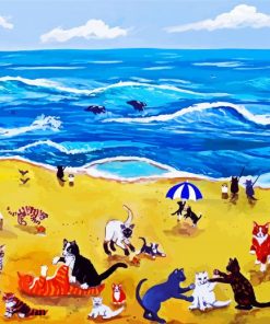 Cats On Beach Arts paint by numbers