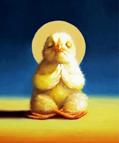 Chick Bird Yoga Pose paint by number