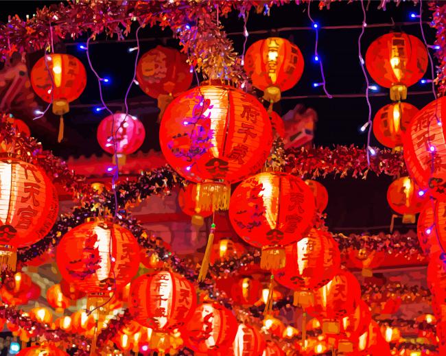 The Chinese Lanterns paint by number
