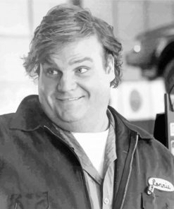 Chris Farley Black And White paint by number