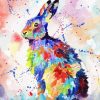 Colorful Abstract Rabbit paint by numbers