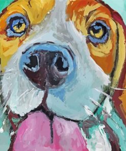 Colorful Beagle Dog Art paint by numbers