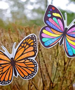 Colorful Butterfly Suncatchers paint by number