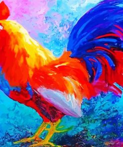 Colorful Chicken Art paint by number