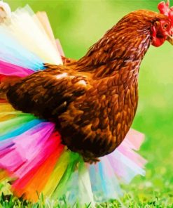 Colorful Chicken paint by number