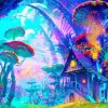 Colorful Fantasy Landscape paint by number