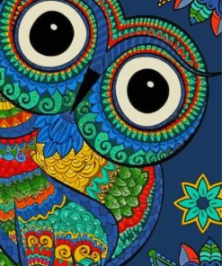 Colorful Mandala Bird Animal paint by numbers