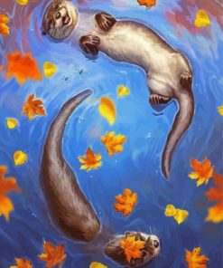 Cute Otters paint by number