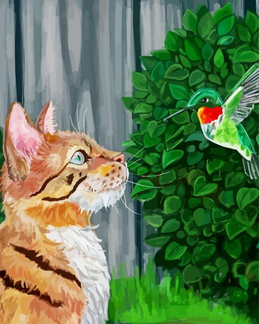 Paint by Numbers: Cat in The Garden
