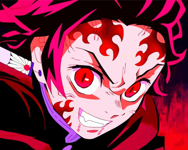 Demon Slayer Tanjiro paint by number