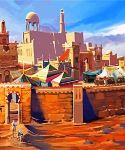 Desert Town Art paint by numbers