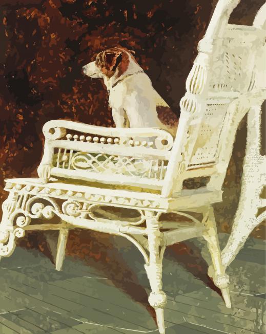 Dog On Chair By Jamie Wyeth paint by numbers