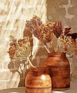Dried In Wood Flowers paint by number