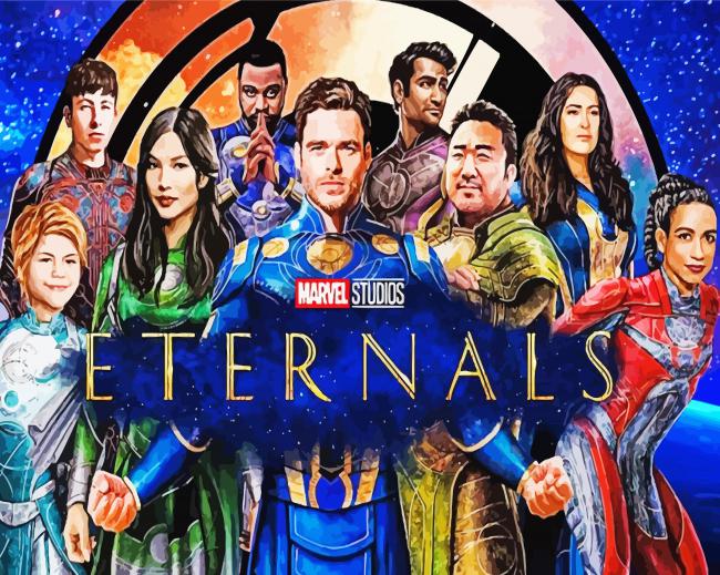 Eternals Superheroes Movie paint by number