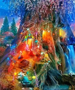 Fairies Tree paint by number