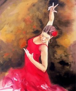 Female Salsa Dancer paint by number