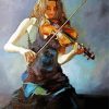 Female Violin Player paint by number