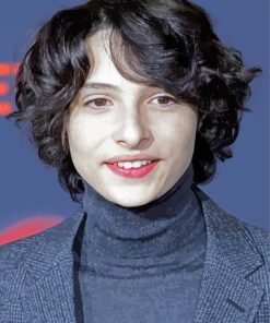 Finn Wolfhard Smiling paint by numbers
