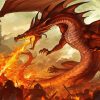 Fire Breathing Dragon Art paint by numbers