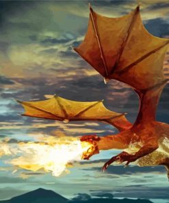 Breathing Fire By Dragon paint by number