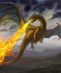 Fire Breathing Dragon Animation paint by numbers