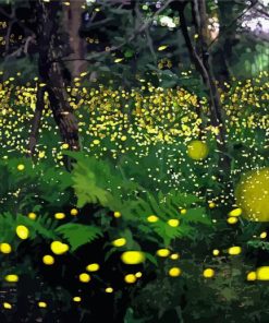 Fireflies paint by numbers