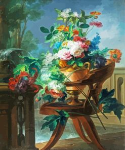 Flowers In Chair paint by number
