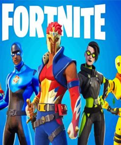 Fortnight Poster paint by numbers