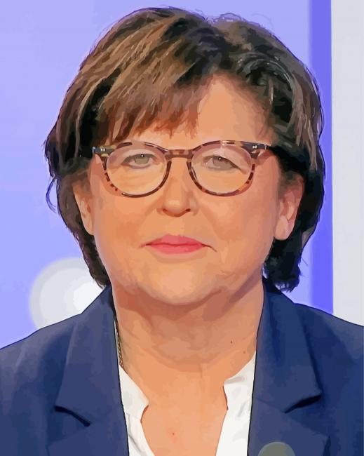 French Martine Aubry paint by number