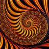 Golden Fractal Spiral paint by numbers