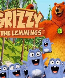 Grizzy And The Lemmings paint by numbers