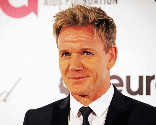 Handsome Gordon Ramsay paint by number