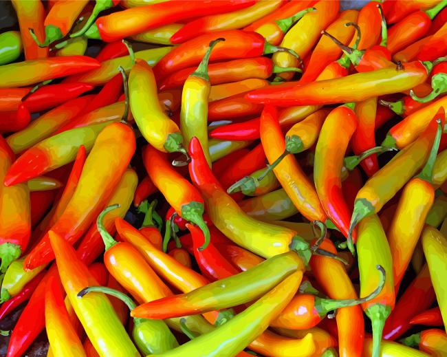 Hot Chile Peppers paint by numbers