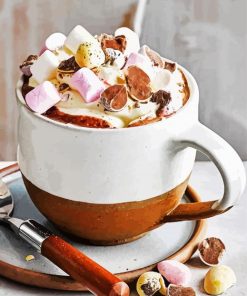 Hot Chocolate Drink paint by number