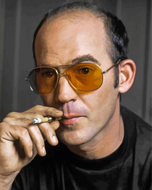 Hunter Stockton Thompson paint by numbers