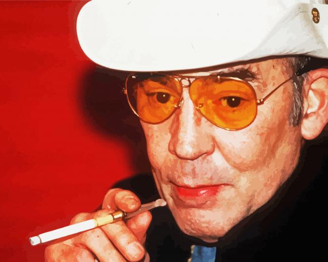 Hunter Stockton Thompson With Glasses paint by numbers
