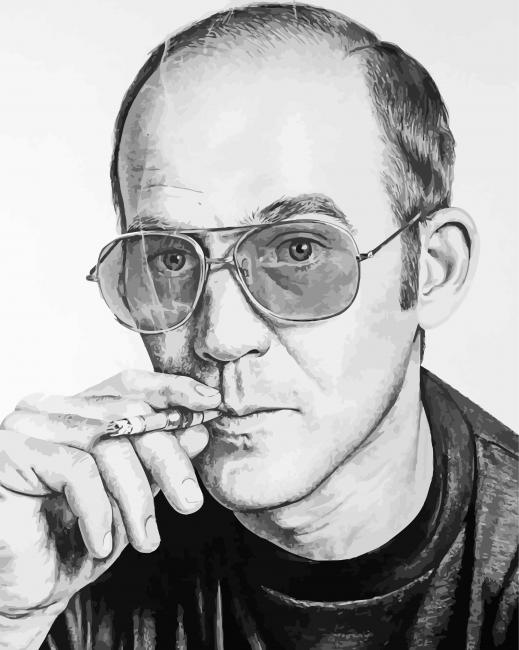 Hunter S Thompson paint by number