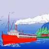 Illustration Steamship paint by number