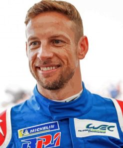 Jenson Button Motorsport Racer paint by number