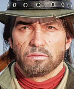 John Marston Game Character paint by number