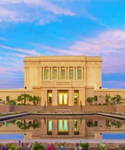 LDS Mesa Arizona Temple paint by number