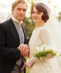 Lady Mary And Matthew Wedding paint by numbers