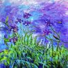 Lilac Iris Monet Art paint by number