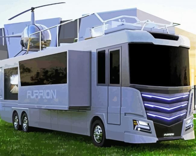 Luxury Autocamper paint by number