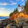 Maine Bar Harbor Lighthouse paint by number