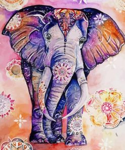 Mandala Animal Elephant paint by numbers