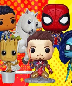 Marvel Funko Toys paint by numbers