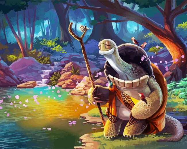 Master Oogway Tortoise Animation paint by number