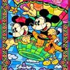Micky And Minnie Stained Glass paint by numbers