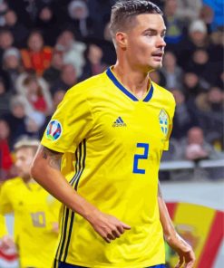 Mikael Lustig Soccer Player paint by number